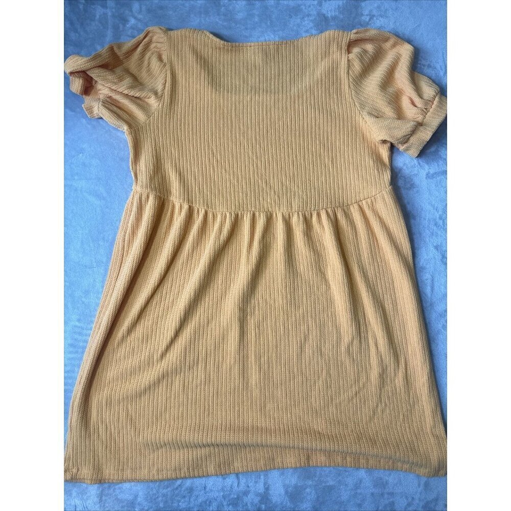 Polagram Dress Orange Rivne Cottage Core Orange Stretch Plus 2X - Picture 9 of 9